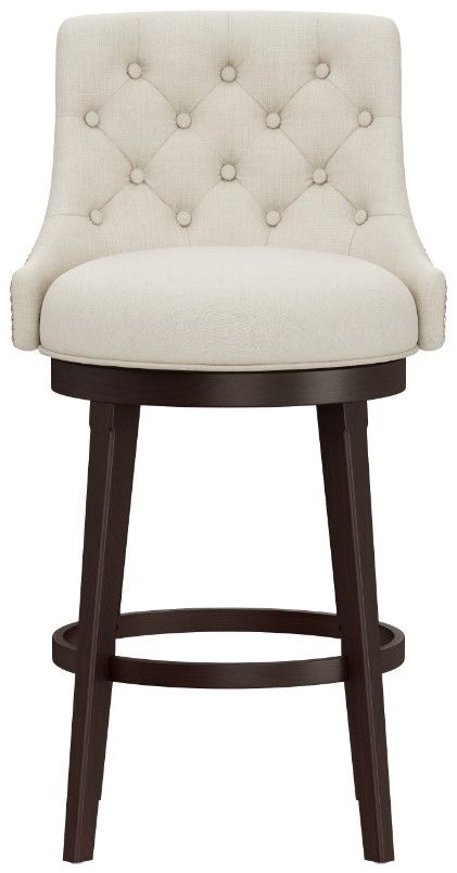 HH2 Home Halbrooke Chocolate/Cream Swivel Bar Stool-1