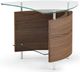 BDI Fin™ 1110 Glass Top End Table with Natural Walnut Base-2