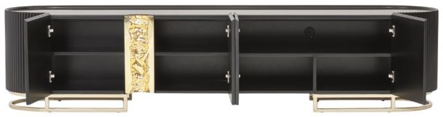 Michael Amini® Lisbon Silken Matte Black Media Cabinet-3