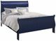 Global Furniture USA Charlie Blue Full Sleigh Bed with LED-0