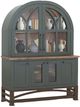 International Furniture Direct Obsidian Brown/Green Dining Pantry with Hutch-0