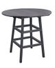Outdoor 5 Piece Dining Set - 40" Round Counter Height Table with 4 Chairs - Slate Grey-2