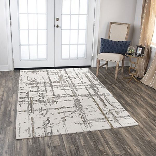 Rizzy Home Ankara  Ivory/Gray 5'x8' Rectangular Rug-4