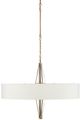 Currey & Company Lamont Antique Brass/Off White Chandelier-1
