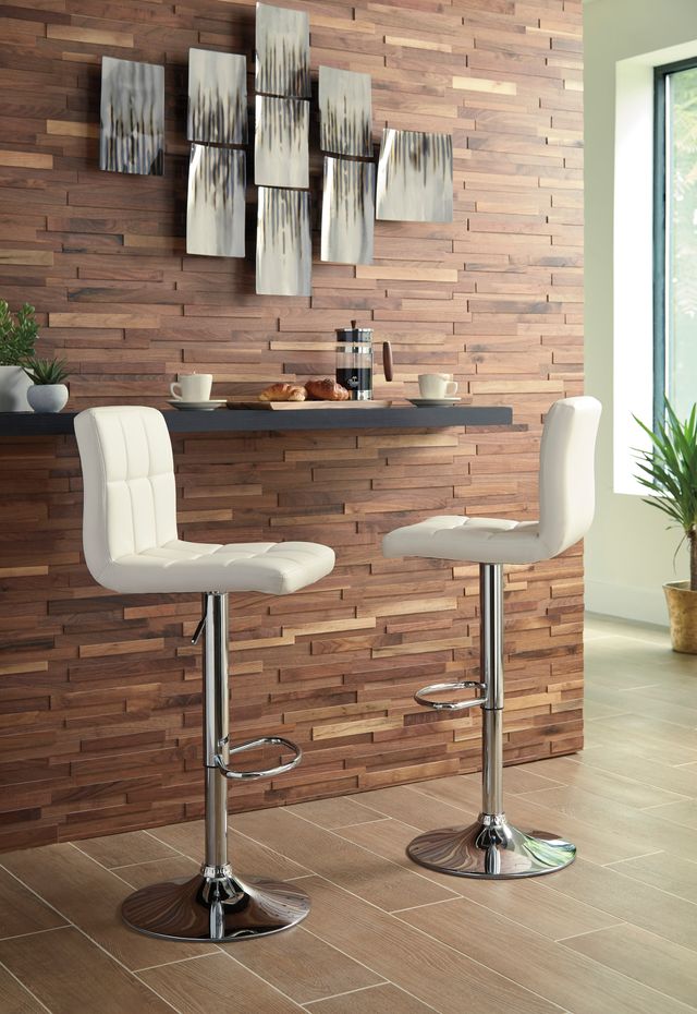 Signature Design by Ashley® Bellatier Bone Swivel Bar Stool-3