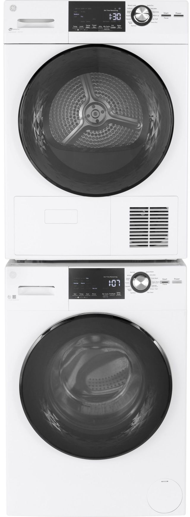 GE® White Front Load Laundry Pair-1