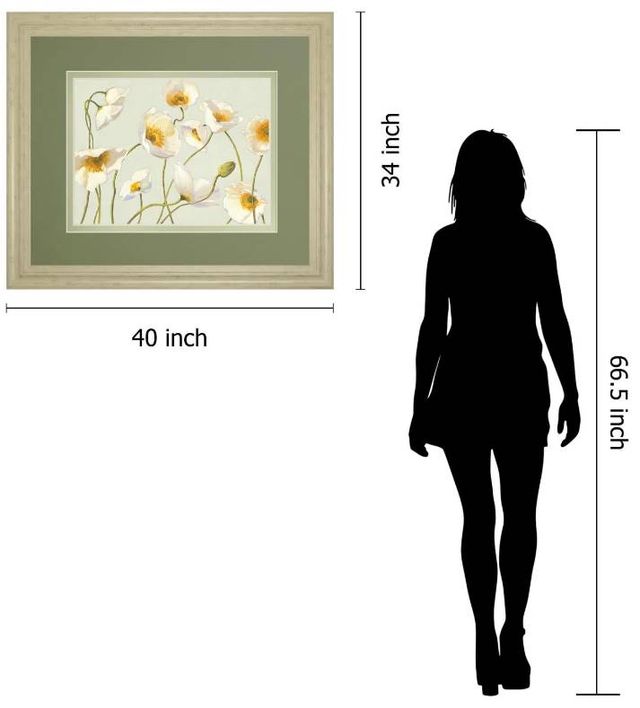 Classy Art White Bright Poppies by Novak Wall Art-2