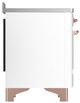 Ilve® Majestic III 48" White Pro Style Induction Range with Solid Door and Copper Trim-3