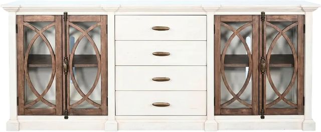 Sunny Designs™ Pasadena Buckskin/Marble White 90" Media Console-2
