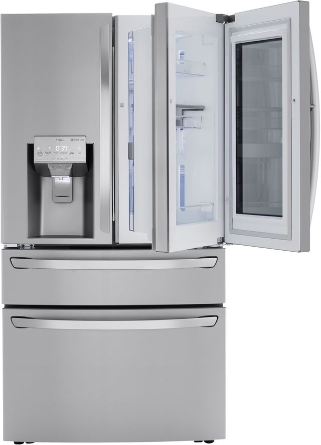 LG 36 in. 22.5 Cu. Ft. PrintProof™ Stainless Steel Counter Depth French Door Refrigerator with CraftIce™-3