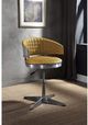 ACME Furniture Brancaster Chrome/Turmeric Leather Adjustable Swivel Stool-1