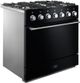 AGA™ Mercury 36" Black Matte Pro Style Dual Fuel Range-1