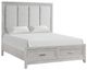 New Classic® Home Furnishings Fiona 4-Piece Mist Gray King Panel Bedroom Set-2
