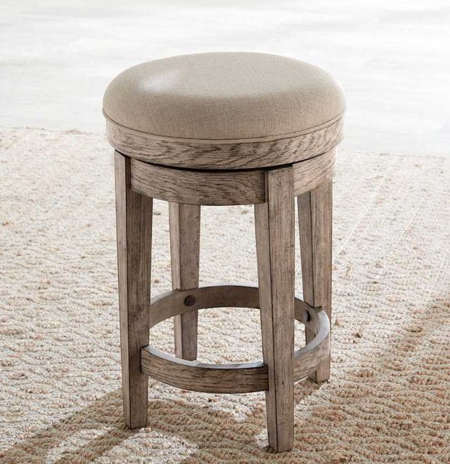 Liberty Furniture City Scape Burlap/Burnished Beige Upholstered Swivel Counter Console Stool-1