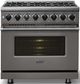 Viking® 7 Series 36" Damascus Gray Pro Style Dual Fuel Range-2