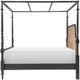 Legacy Classic Vintage Market Barnwood Oak/Kettle Black King Canopy Bed-4