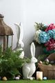 A & B Home White Medium Rabbit Figurine-4