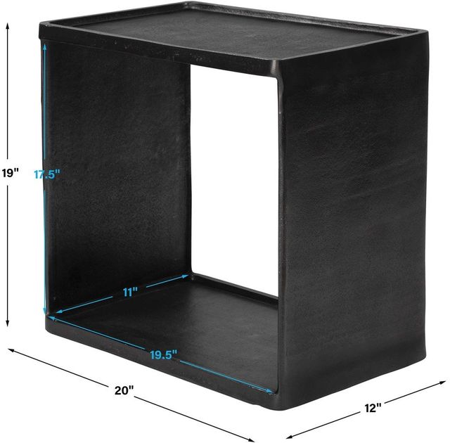 Uttermost® Derwent Dark Nickel Side Table-2