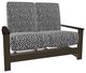 Telescope Casual Leeward Agra Classic/Beachwood Fabric/Polymer Outdoor MGP Cushion Hidden Motion Loveseat with Chestnut Rustic Polymer Arms-0