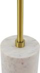 A & B Home Brass Inlay Round Table with Marble Base-2