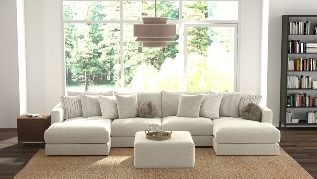 Jackson Furniture Ritzy 5-Piece Bone Sectional with Ottoman-1