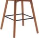 Armen Living Sicily Cream/Walnut Swivel Counter Stool-4