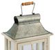A & B Home Evelyn 2-Piece Distressed White/Gray Enclosed Lantern with Handle and Drawer Set-3