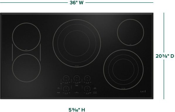 Café™ 36" Black Electric Cooktop-2