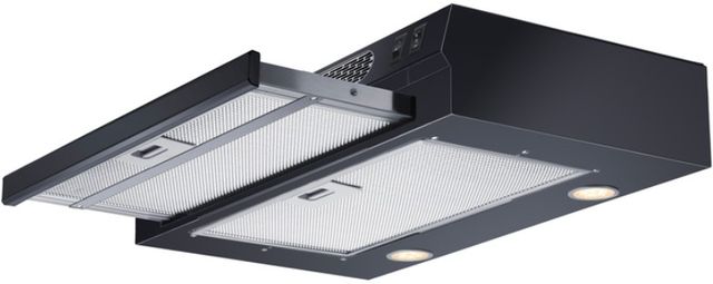 Summit® 24” Black Ductless Retractable Under Cabinet Range Hood-3