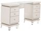 Michael Amini® Glimmering Heights Glass Top Vanity Desk with Ivory Base-0