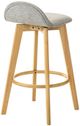 Armen Living Vera 4-Piece Brown/Stone Gray Barstool Set-4