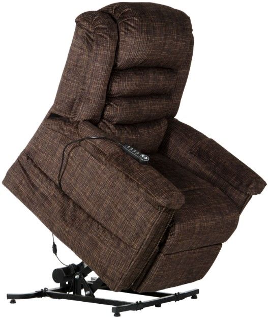Catnapper® Soother Chocolate Power Lift Full Lay Out Chaise Recliner with Heat and Massage-7