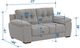 Catnapper® Finn Pebble Loveseat-2