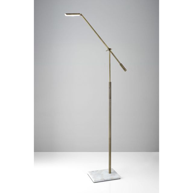Adesso® Vera Antique Brass LED Floor Lamp-2