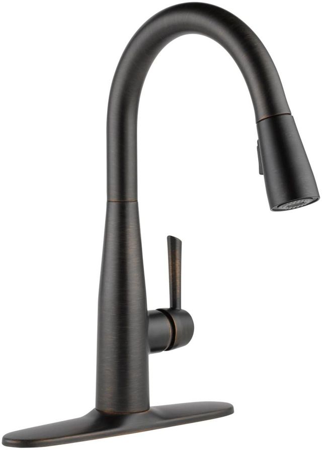Delta Essa® Venetian Single Handle Bronze Pull-Down Kitchen Faucet-3