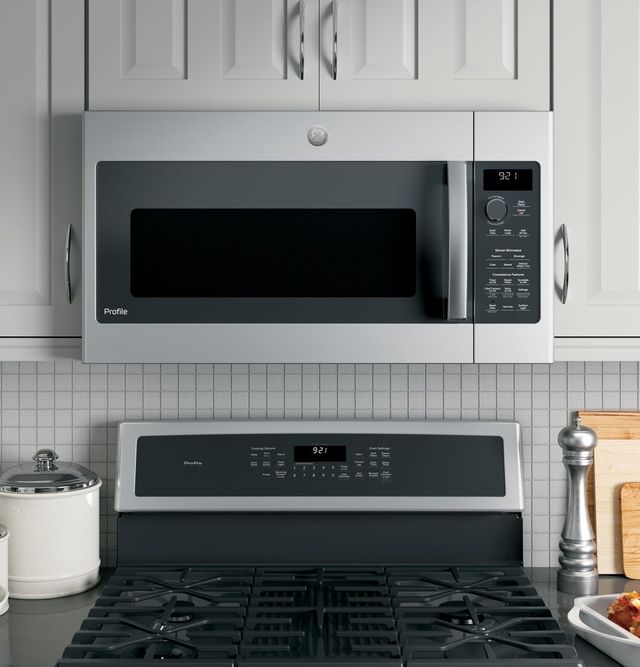 GE Profile™ Series 2.1 Cu. Ft. Stainless Steel Over The Range Microwave-8