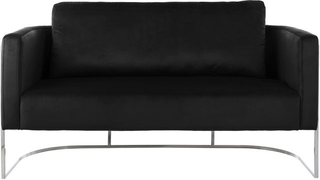 Meridian Furniture Casa Black/Chrome Velvet Loveseat-3