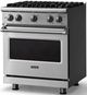 Viking® 5 Series 30" Stainless Steel Pro Style Gas (LP) Range with Polished Chrome Trim-2