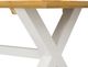 A & B Home Natural Dining Table with White Cross Legs-4