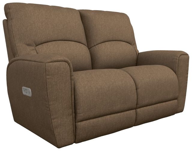 La-Z-Boy® Cassian Suede Power Reclining Loveseat with Headrest-0
