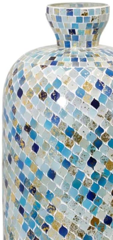 Stylecraft Blue Mosaic 18" Vase-1