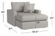Bassett® Furniture Allure Smoke Two Arm Chaise-1