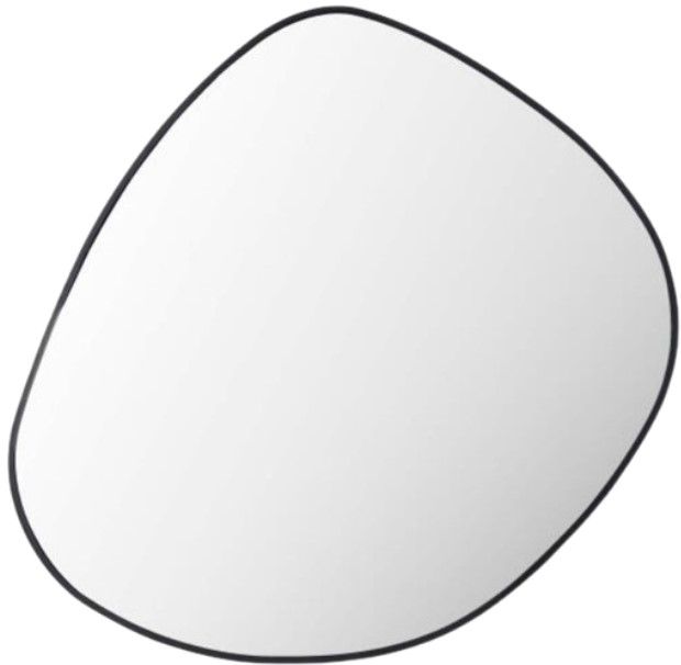 Surya Pebble Matte Black 36" Accent Mirror-0