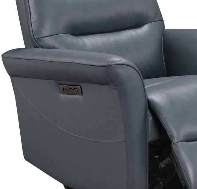 Leather Italia™ Cambria Hollister Blue Power Swivel Glider Recliner-1