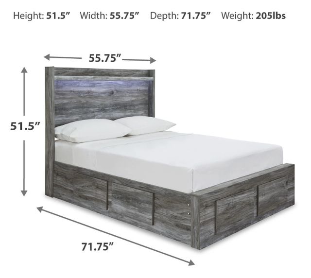 Signature Design by Ashley® Baystorm Gray Youth Full 4-Drawer Storage Panel Bed-1