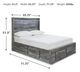 Signature Design by Ashley® Baystorm Gray Youth Full 4-Drawer Storage Panel Bed-1
