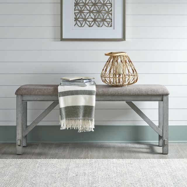 Liberty Furniture Newport Smokey Gray Counter Height Dining Bench-1