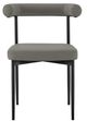 Armen Living Shannon 2-Piece Black/Gray Upholstered Dining Side Chair Set-2