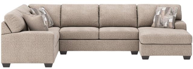 Benchcraft® Newellen 3-Piece Hemp Right-Arm Facing Sectional and Chaise-1