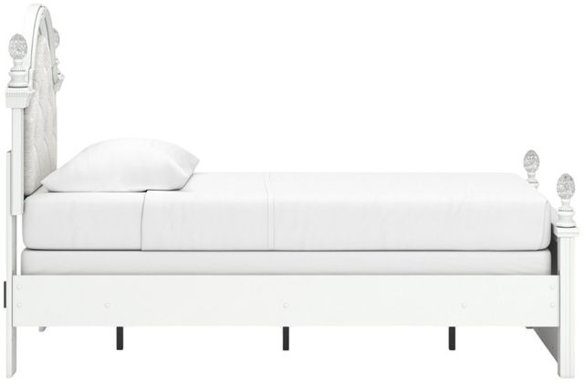 Signature Design by Ashley® Maylilly White Youth Twin Upholstered Panel Bed-3